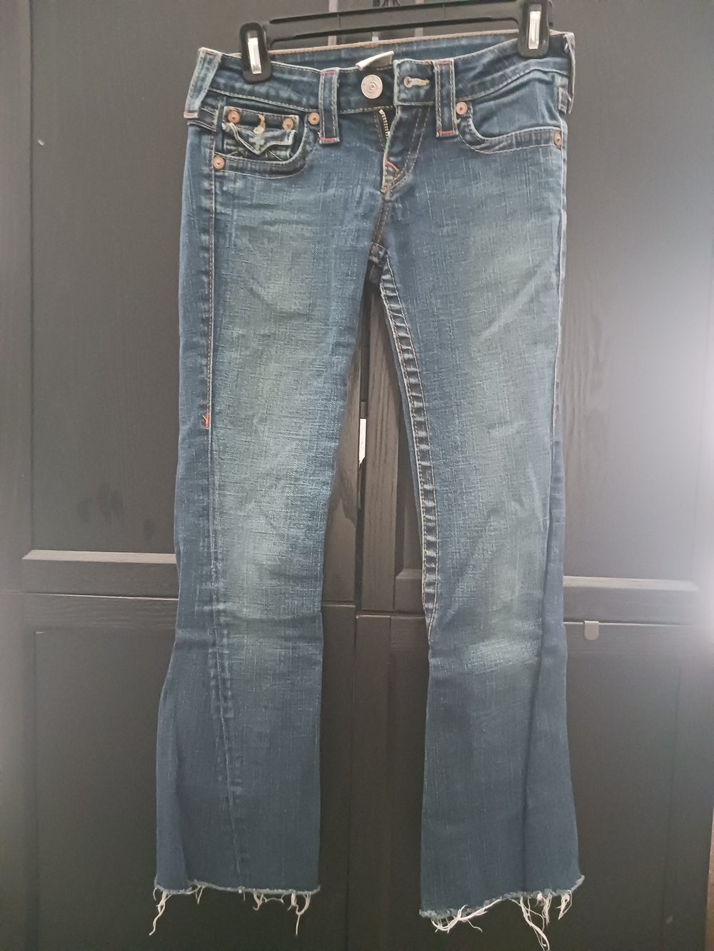 True Religion Women's Faded Blue Boot Cut Jeans